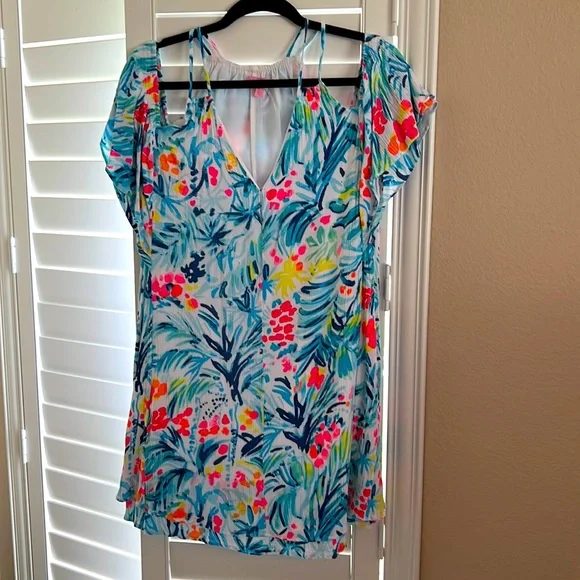 Lilly Pulitzer Bellamie Dress Serene Blue Tippy Top - Picture 2 of 7